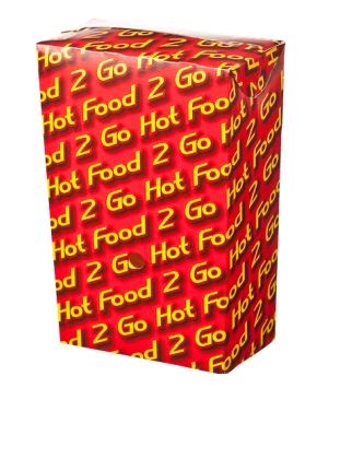 Hot Food 2 Go Chip Box (Large Sleeved)  250